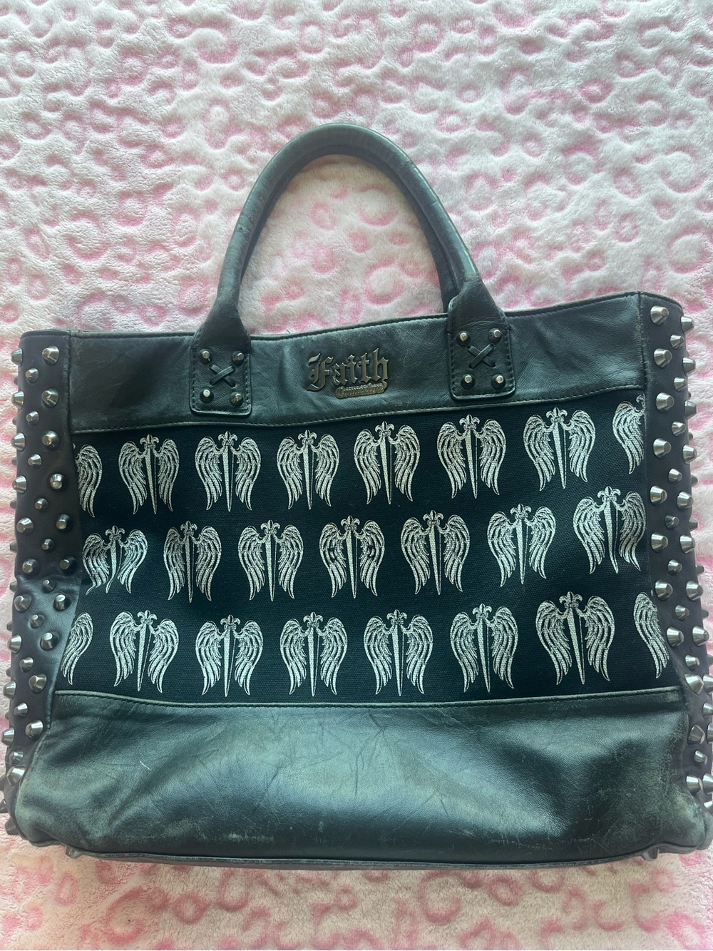 Black Studded Faith Purse 🖤